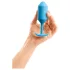 b-vibe - buttplug met dubbele kogels - 180g - blauw
