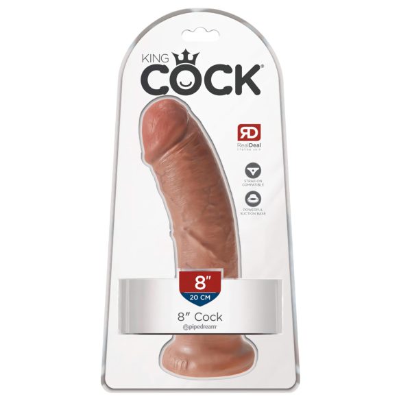 King Cock - dildo 20 cm - donker huidkleur