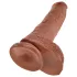 King Cock - realistische dildo met ballen - 25 cm - bruin