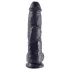 King Cock - dildo met ballen - realistisch - zwart - 25 cm