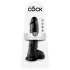 King Cock - dildo met ballen - realistisch - zwart - 25 cm
