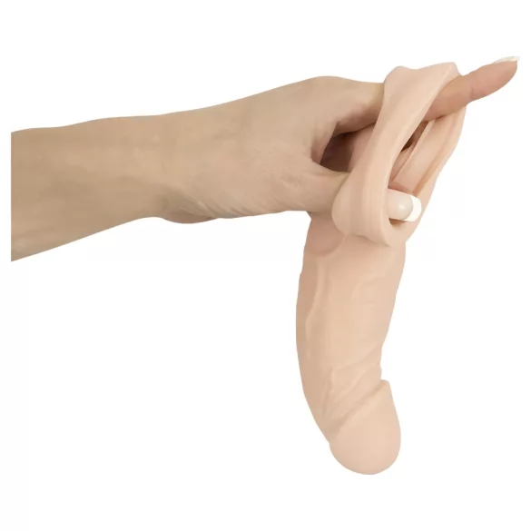 Nature Skin - penisverlengende hoes met ring - realistisch - huidkleur