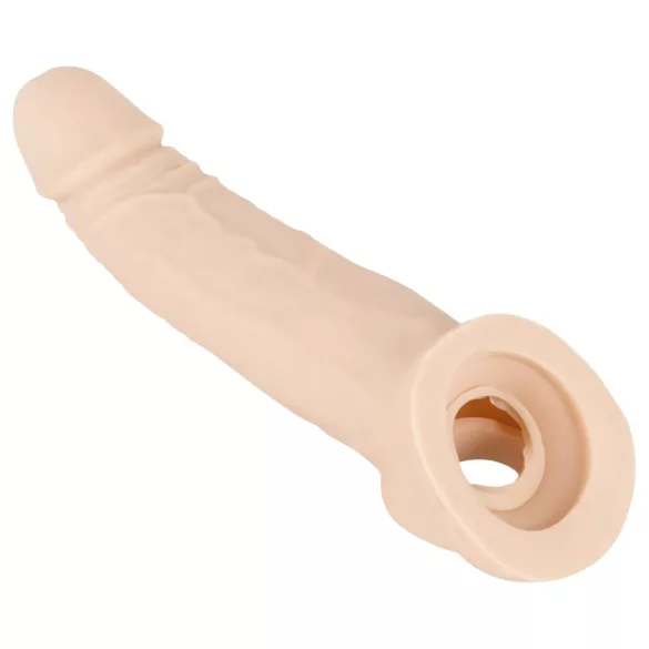 Nature Skin - penisverlengende hoes met ring - realistisch - huidkleur