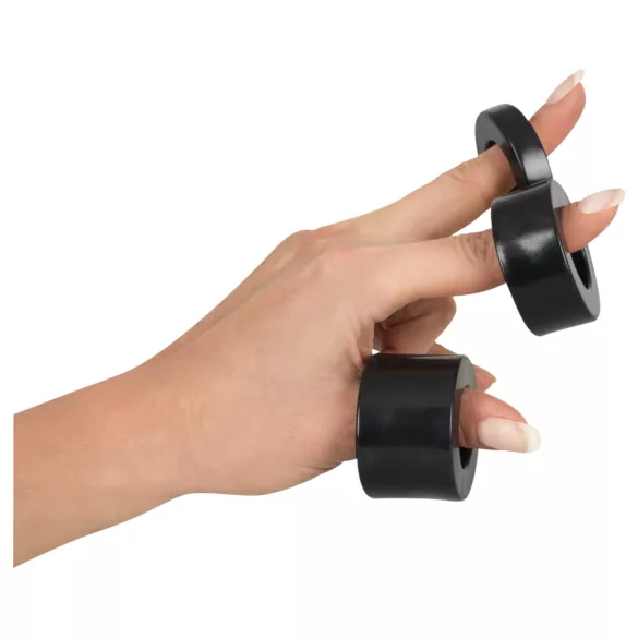 Rebel Ball - penis- en balzakring set - siliconen - zwart