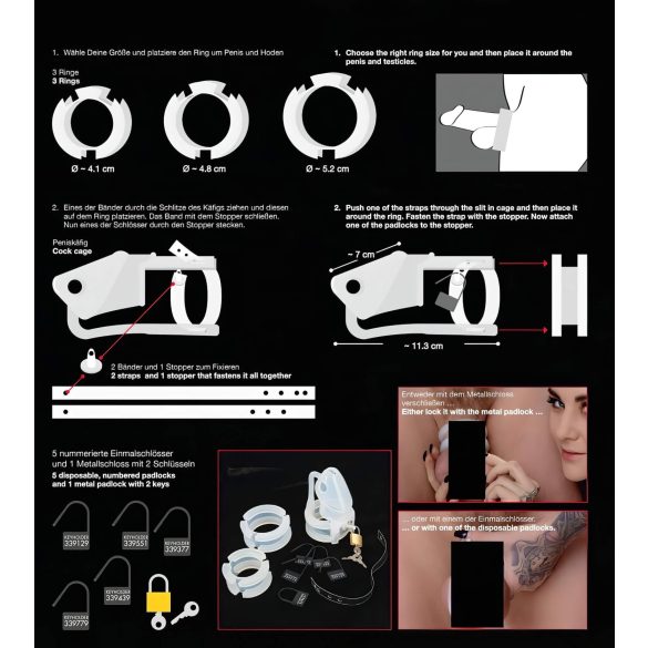 You2Toys - Peniskooitje - siliconen penis kooi (wit)