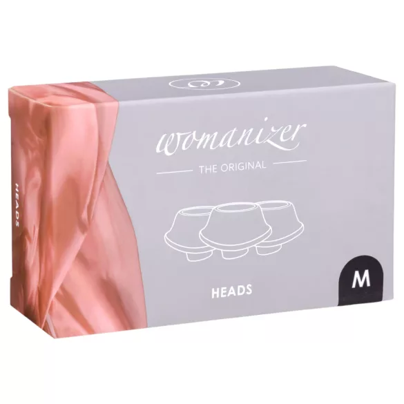 Womanizer Premium M - vervangende zuigkap set - zwart - 3 stuks