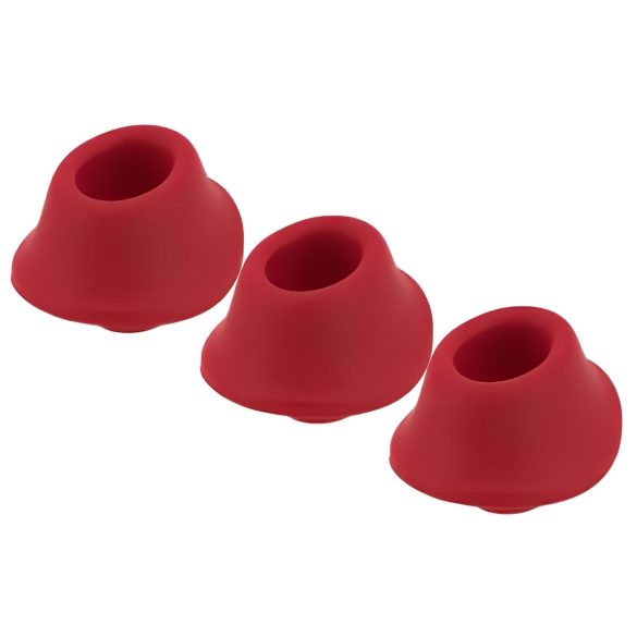 Womanizer Premium M - vervangende zuignap set - rood - 3 stuks