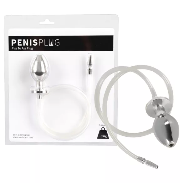 You2Toys - Piss to Ass Plug - holle anale plug met plasbuisexpander