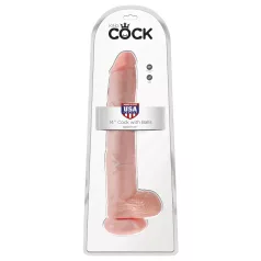 King Cock - dildo met ballen - 35 cm - huidskleur