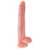 King Cock 14 Dildo met Ballen (35cm) - Naturel