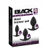 Black Velvets - siliconen buttplug set - 3-delig - zwart
