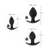 Black Velvets - siliconen buttplug set - 3-delig - zwart