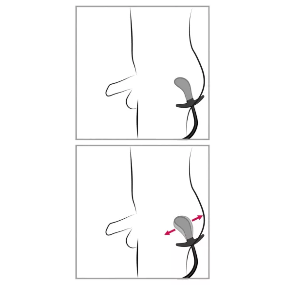 You2Toys - opblaasbare anaalplug met ballen - siliconen - zwart