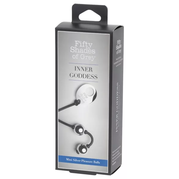 Fifty Shades of Grey - mini geishaballetje - metaal zilver