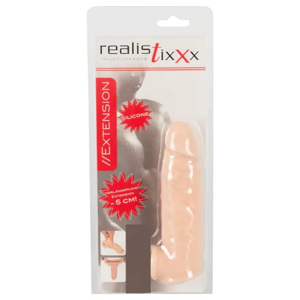 Realistixxx - penis sleeve met ring - 16cm - huidkleurig