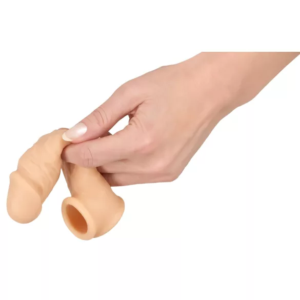 Realistixxx - penis sleeve met ring - 16cm - huidkleurig