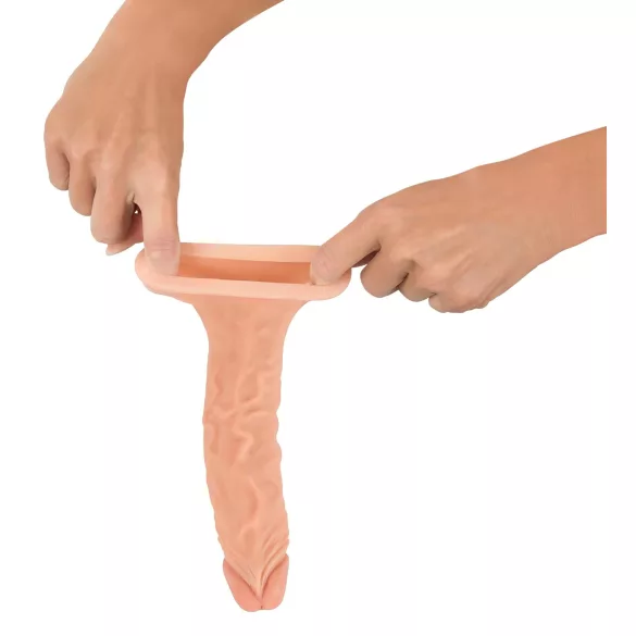 Nature Skin - penis sleeve verlenger verdikker - 19,5 cm