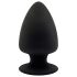 Silexd M - flexibele buttplug - 11 cm - zwart