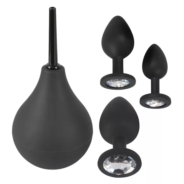 Black Velvets - anaal plug set - 4-delig - zwart