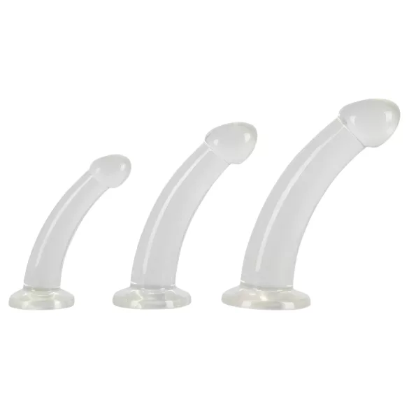 Crystal Clear - anale dildo set - 3-delig - transparant