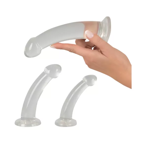 Crystal Clear - anale dildo set - 3-delig - transparant