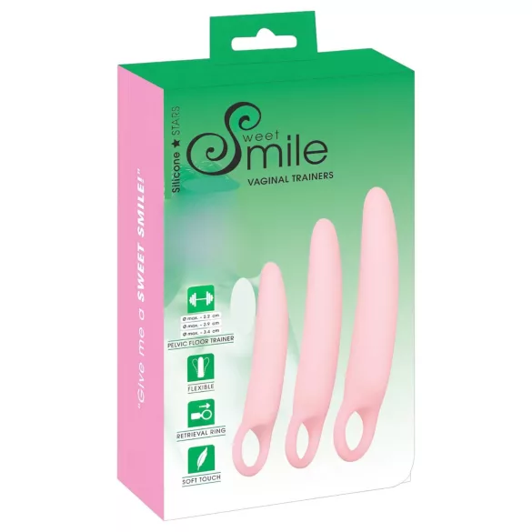 SMILE - vaginaballen set - siliconen - 3-delig - roze