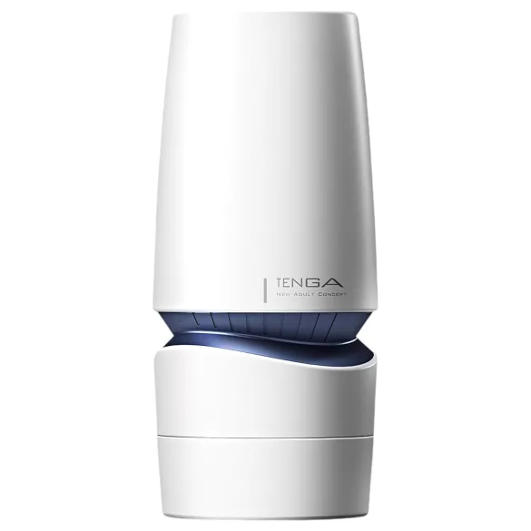 TENGA Aero - zuigmasturbator met mond - wit/blauw