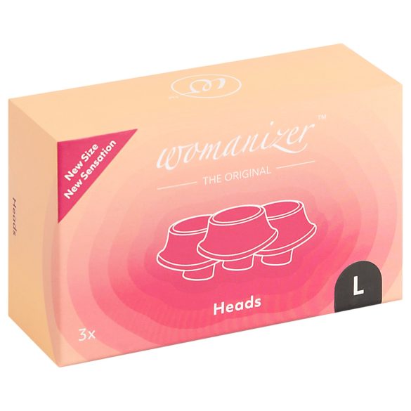 Womanizer L - vervangende zuignap set - groot - zwart (3 stuks)