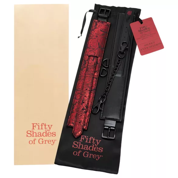 Fifty Shades of Grey - enkelboeien - verstelbaar - zwart/rood