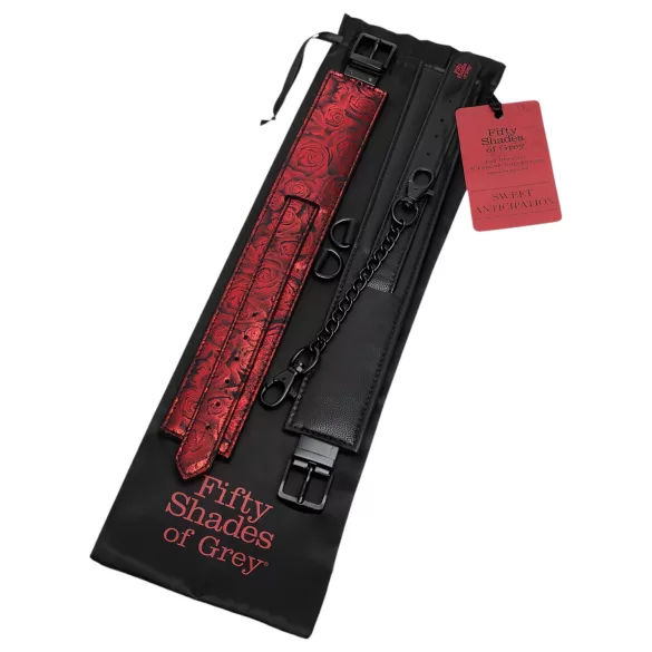 Fifty Shades of Grey - enkelboeien - verstelbaar - zwart/rood