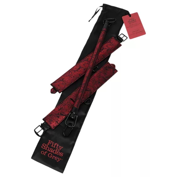Fifty Shades of Grey - spreidstang - verstelbaar - zwart/rood