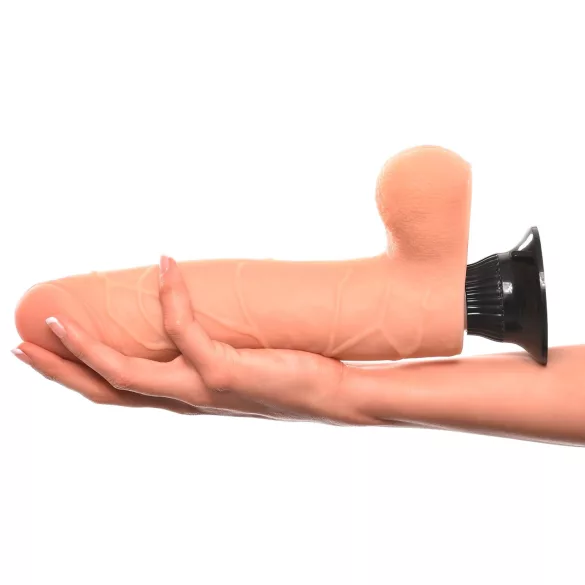 Real Feel Deluxe No.9 - vibrator met balzak - realistisch - huidskleur