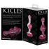Icicles No. 75 - glazen buttplug met hartje - roze