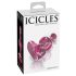 Icicles No. 75 - glazen buttplug met hartje - roze