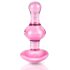 Icicles No. 75 - glazen buttplug met hartje - roze