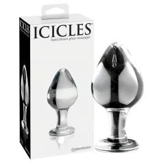 Icicles No. 25 - anale plug - kegelvorm - glas - transparant