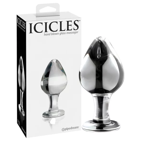 Icicles No. 25 - anale plug - kegelvorm - glas - transparant