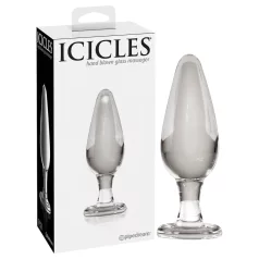 Icicles No. 26 - kegelvormige, glazen buttplug (transparant)