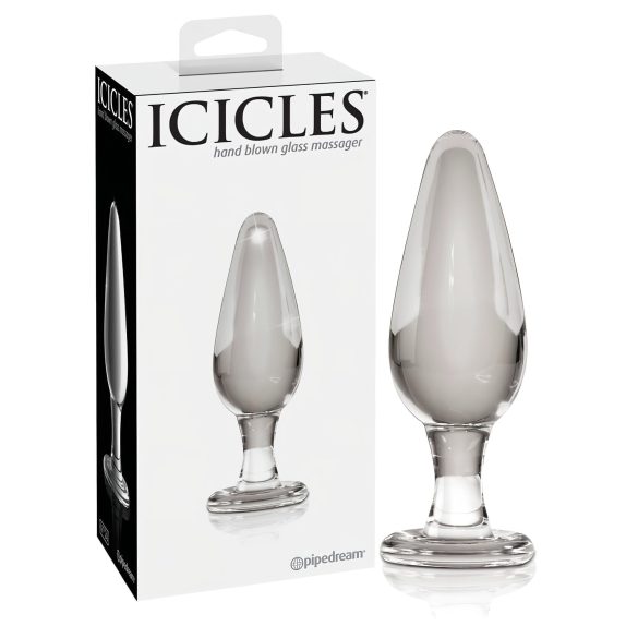 Icicles No. 26 - anaal plug - kegelvormig - glas - transparant