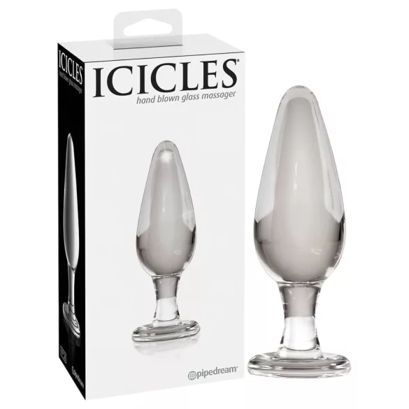 Icicles No. 26 - kegelvormige, glazen buttplug (transparant)