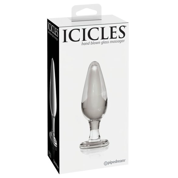 Icicles No. 26 - anaal plug - kegelvormig - glas - transparant