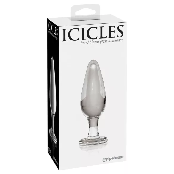 Icicles No. 26 - kegelvormige, glazen buttplug (transparant)