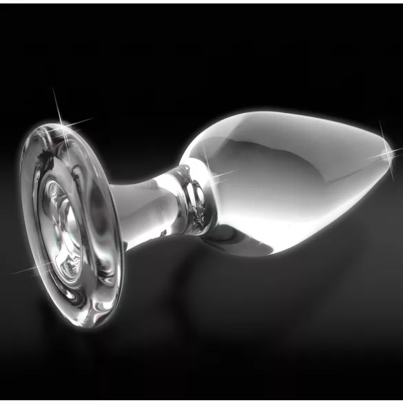 Icicles No. 26 - kegelvormige, glazen buttplug (transparant)