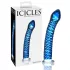 Icicles No. 29 - glazen dildo - spiraalvorm - blauw