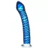 Icicles No. 29 - glazen dildo - spiraalvorm - blauw