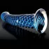 Icicles No. 29 - glazen dildo - spiraalvorm - blauw