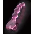 Icicles No. 43 - glazen dildo met noppen en hartjes - roze