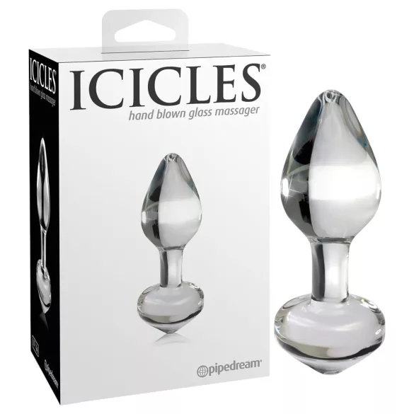 Icicles No. 44 - glazen anaalplug - conisch - transparant