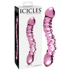 Icicles No. 55 - dubbelzijdige G-spot glazen dildo - roze