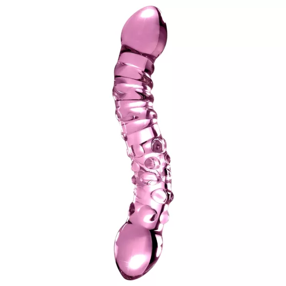 Icicles No. 55 - dubbelzijdige G-spot glazen dildo - roze